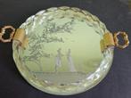 Dienblad. Geëtst Murano glas., Antiek en Kunst, Ophalen of Verzenden