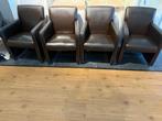 Stoelen met wielen/draaipoot fauteuils, Ophalen, Gebruikt, Bruin, Vijf, Zes of meer stoelen