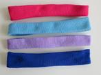 4 kinder haarbanden lichtblauw, kobaltblauw, lila en roze, Ophalen of Verzenden, Gebruikt