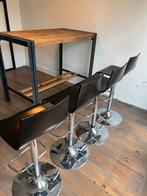 Barkrukken met optie bartafel, Huis en Inrichting, Ophalen, Kunststof, Gebruikt, In hoogte verstelbaar