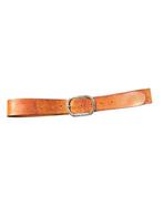 Bruine leren riem – Made in Italy, Taille 74–95 cm, Ophalen of Verzenden, Zo goed als nieuw, Bruin, 90 tot 100 cm