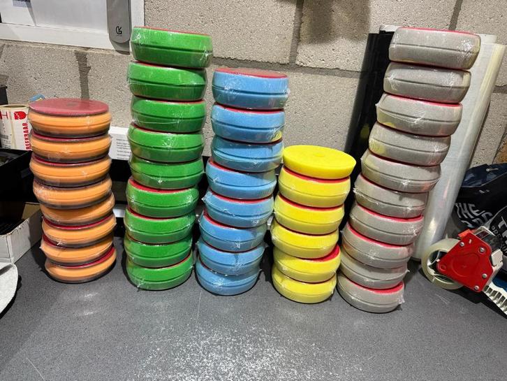 Partij polijstpads, diverse hardheden, geschikt voor 125mm, Auto diversen, Onderhoudsmiddelen, Ophalen of Verzenden