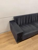 Mooie luxe grijze antraciet velvet suede hoekbank  GEREINIGD, Huis en Inrichting, Ophalen, 250 tot 300 cm, Luxe, Hoekbank