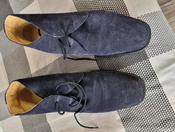 Mooie blauw suede herenschoen - maat 42  beschikbaar voor biedingen