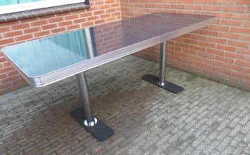 FIFTIES SIXTIES AMERIKAANSE BEL AIR DINER TAFEL MET STOELEN  beschikbaar voor biedingen