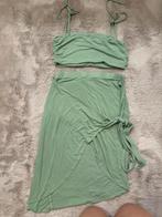 Tweedelige set top met rok groen, Ophalen of Verzenden, Zo goed als nieuw, Groen, Boven de knie
