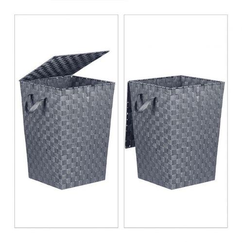 Wasmand met deksel gevlochten in 3 kleuren, Huis en Inrichting, Badkamer | Badtextiel en Accessoires, Nieuw, Overige typen, Ophalen of Verzenden