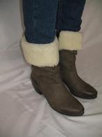 Leren Rimpel Laarzen met Fluffy Rand Maat 39, Kleding | Dames, Schoenen, Overige kleuren, Taft, Overige typen, Ophalen of Verzenden