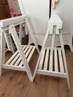 2 witte achragen van ikea, Tafelpoot, Zo goed als nieuw, Grenenhout, Rechthoekig