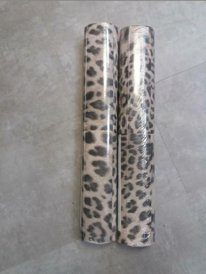 2 Rollen behang Living Walls Panter Leopard  38523-3, Huis en Inrichting, Stoffering | Behang, Beige, Bruin, minder dan 10 m²