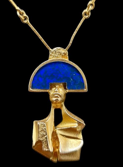 Lapponia Ketting goud & Opaal Björn Weckström Finland, Sieraden, Tassen en Uiterlijk, Kettingen, Zo goed als nieuw, Goud, Goud
