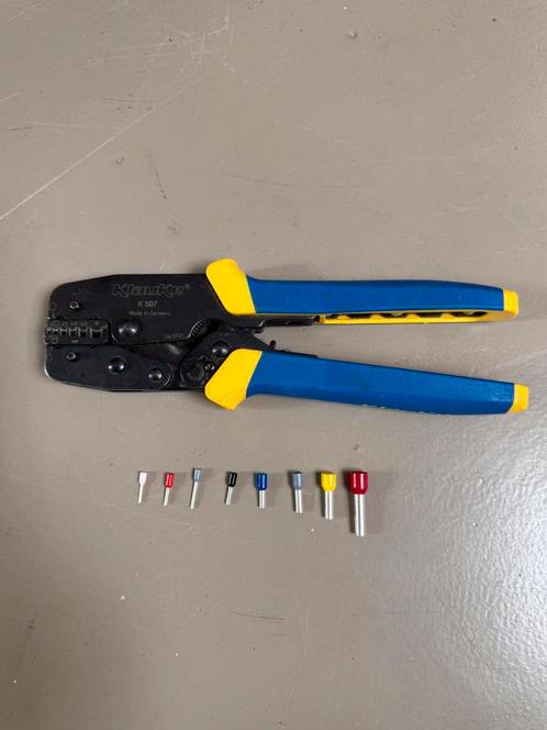 Klauke perstang / Adereindhulstang / Krimptang, Doe-het-zelf en Verbouw, Gereedschap | Handgereedschap, Zo goed als nieuw, Ophalen of Verzenden