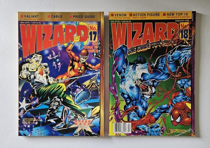 Wizard: The Guide to Comics magazine nrs 17 t/m 35 1992-1994, Boeken, Strips | Comics, Zo goed als nieuw, Meerdere comics, Amerika