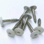 50 -100 st Trespa schroeven RVS, WIT (RAL 9010) 35 mm wanden, Verzenden, Nieuw, Minder dan 180 cm, Balken