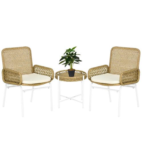 3-Delige Outdoor Tuintafel en Stoel Set, Tuin en Terras, Tuinstoelen, Nieuw, Verzenden