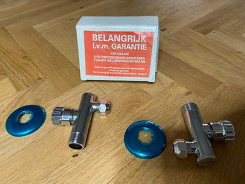 2 Filterstopkranen - Nieuw in doos! beschikbaar voor biedingen