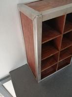 OUD HOUTEN VITRINE TOONBANK KASTJE TRAPEZIUM MODEL 40 CM, Ophalen of Verzenden