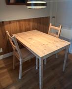 Grenen eettafel met stoelen / houten tafel, Huis en Inrichting, Tafels | Eettafels, Ophalen, Gebruikt, 100 tot 150 cm, 50 tot 100 cm