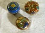 Twee emaillen cloisonné doosjes, Ophalen of Verzenden