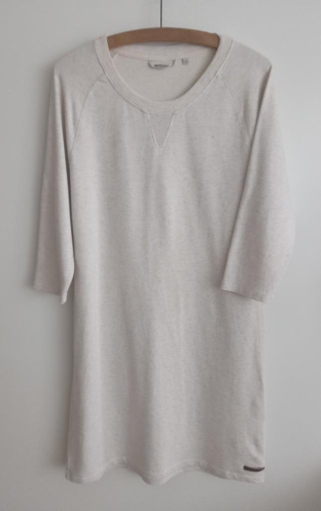 Moscow katoen linnen sweatjurk, maat L, Kleding | Dames, Jurken, Zo goed als nieuw, Maat 38/40 (M), Beige, Onder de knie, Verzenden