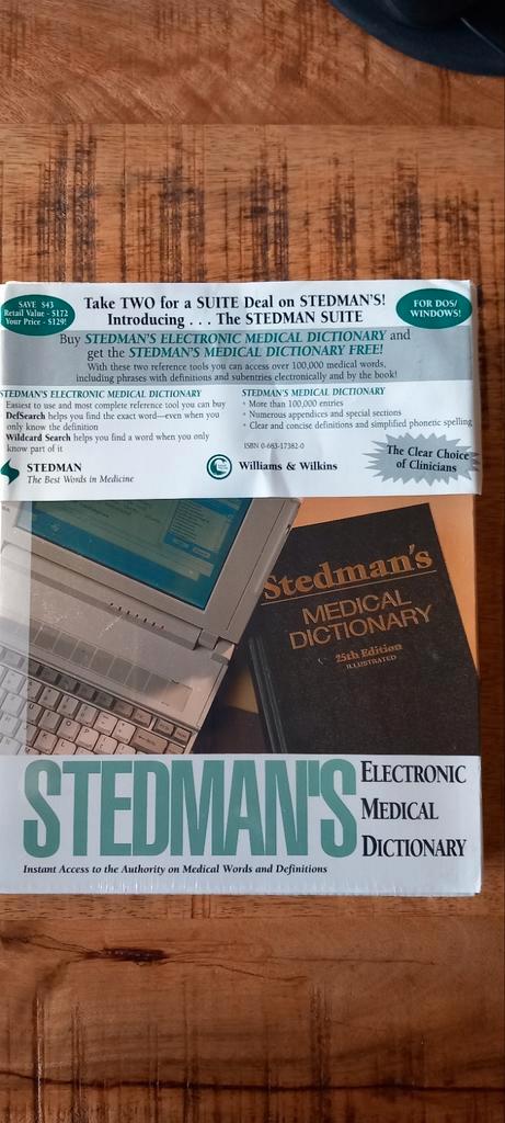 Stedman's Medisch Woordenboek DOS/Windows - Nieuw!, Computers en Software, Overige Computers en Software, Nieuw, Ophalen of Verzenden
