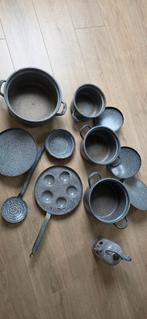 Emaille wolkjes pannen, Ophalen of Verzenden, Rvs, Pannenset