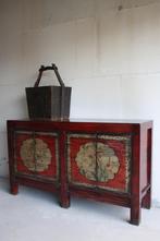 Authentiek Chinees Beschilderd Dressoir Unieke Houten Kast, Ophalen of Verzenden, Nieuw, Kleurrijk Oosters Uniek Vintage Style Bohemian Landelijk Puur