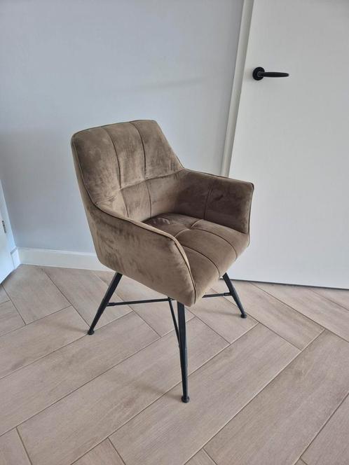 Eetkamer stoel Tolbert groen, Huis en Inrichting, Stoelen, Zo goed als nieuw, Eén, Blauw, Ophalen