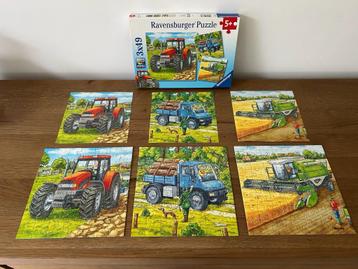3 Leuke puzzels van landbouwmachines, 3x49 stukjes, Zgan! beschikbaar voor biedingen