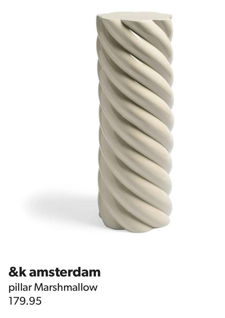 &k (klevering) amsterdam Pilaar / zuil Marshmallow, Huis en Inrichting, Woonaccessoires | Zuilen en Pilaren, Zo goed als nieuw