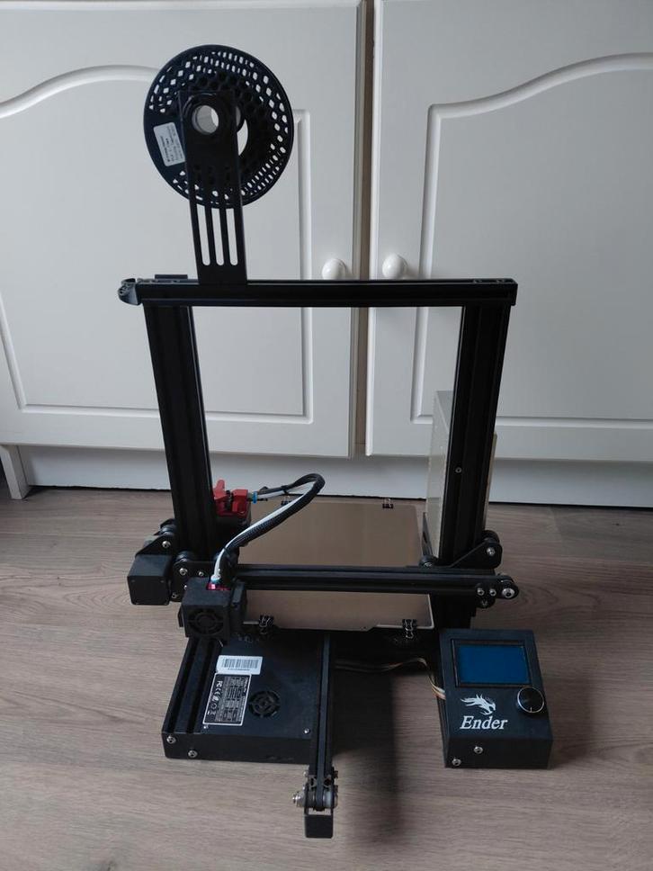 Ender 3 3D Printer + Accessoires + Glasbed, Computers en Software, 3D Printers, Gebruikt, Ophalen