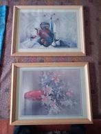 2 Schilderij Lijstjes - Stilleven & Bloemen, Ophalen of Verzenden