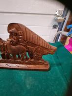 beeld ossenkar houtsnijwerk jaren 50, Ophalen of Verzenden