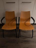 Houten stoelen, Huis en Inrichting, Ophalen, Gebruikt, Bruin, Twee