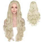 Game of Thrones pruik blond lang haar met vlechten, Verzenden, Nieuw, Pruik of Haarverlenging
