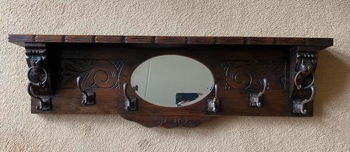 Antieke wandkapstok - massief hout en elegante ornamenten, Antiek en Kunst, Antiek | Woonaccessoires, Ophalen of Verzenden
