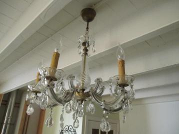 Oude kroonluchter met 5 armen / lichtpunten beschikbaar voor biedingen