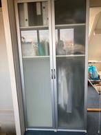 Twee IKEA Pax kasten zilver/wit/matglas, Huis en Inrichting, Kasten | Kledingkasten, Ophalen, Gebruikt, 200 cm of meer, 50 tot 100 cm