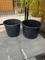 2 Grote Plastic Plantenpotten, Tuin en Terras, Bloembakken en Plantenbakken, Ophalen, Kunststof, Gebruikt, Rond