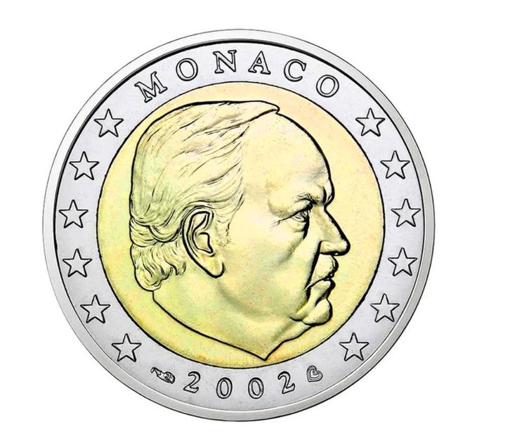 Monaco 2 Euro 2002 - Prins Rainier III, Postzegels en Munten, Munten | Europa | Euromunten, Losse munt, 2 euro, Monaco, Ophalen of Verzenden