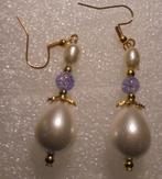 handwerk prachtige oorbellen, Hangers, Met edelsteen, Wit, Nieuw