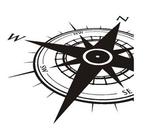 Camper caravan auto sticker liggende windroos b