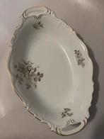 Elegante Serveerschaal met Bloemmotief en Gouden Rand, Ophalen of Verzenden