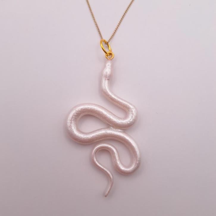 Slangen kettinghanger, Sieraden, Tassen en Uiterlijk, Kettinghangers, Nieuw, Overige materialen, Zilver, Dier, Ophalen