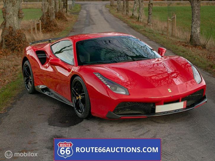 Ferrari 488 GTB | 2016 | Route 66 Auctions, Auto's, Ferrari, Bedrijf, Te koop, Benzine, Overige carrosserieën, Handgeschakeld