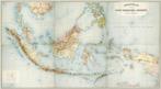 Zeer grote antieke landkaart Nederlandsch Indië 180x100 cm!, Overige gebieden, Ophalen of Verzenden, Landkaart