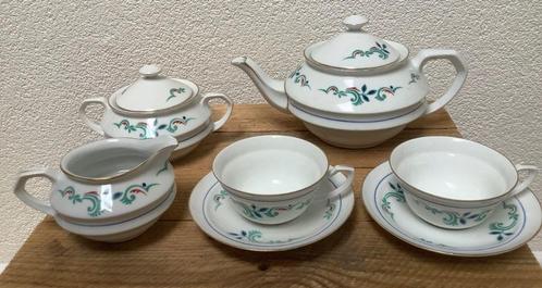beeldig 30-er jaren theeservies, 5 delig, Antiek en Kunst, Antiek | Servies compleet, Ophalen of Verzenden