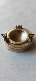 SCANDINAVISCHE VINTAGE MESSING PATRIJSPOORT ASBAK 11 CM DOOR, Ophalen of Verzenden