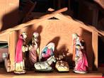 Kerststal met kunststof beeldjes, Diversen, Ophalen of Verzenden, Zo goed als nieuw