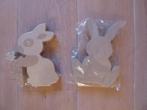 Twee konijnen van papier maché, ca 18 cm, Ophalen of Verzenden, Nieuw, Knutselwerk